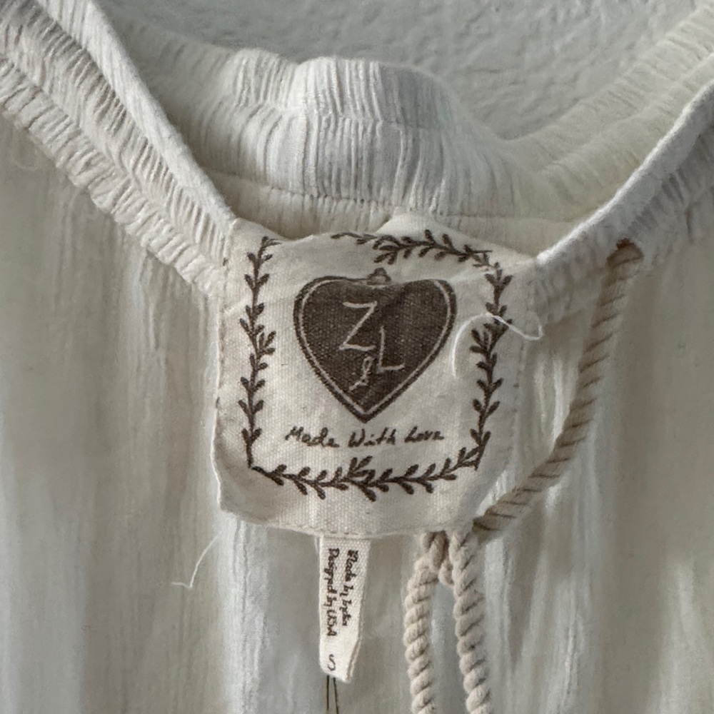 NWT Z&L Elegant Cream high/Low Tassel Skirt - Picture 3 of 5